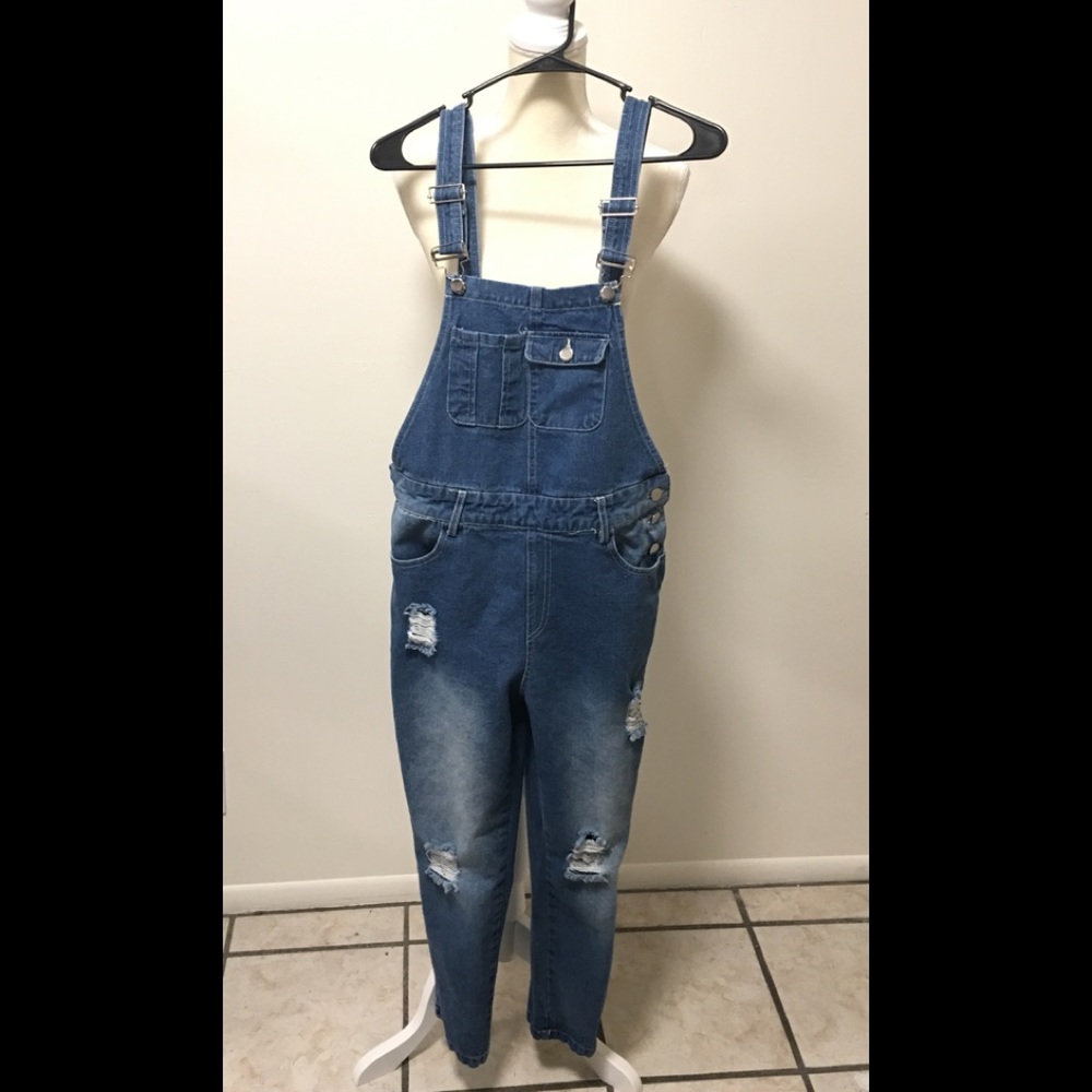 Rehab Distressed Overalls